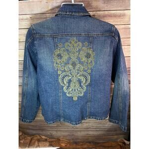 Willi Smith Womans Size XL Studded Denim Jean Jacket